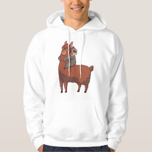 LLAMA SLOTH HUGGING HOODIE