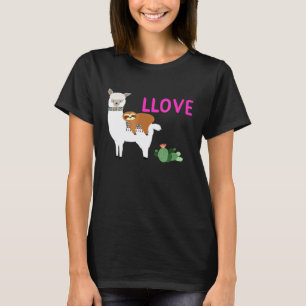 Llama Sloth Love T-Shirt