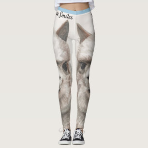 Llama Smiles Original Art Workout Leggings