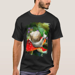 Llama Snail On Mushroom T-Shirt