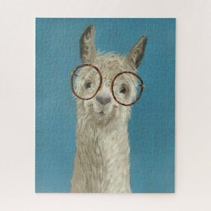 Llama Specs - Round Eyeglasses Jigsaw Puzzle