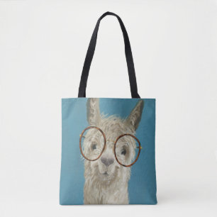 Llama Specs - Round Eyeglasses Tote Bag
