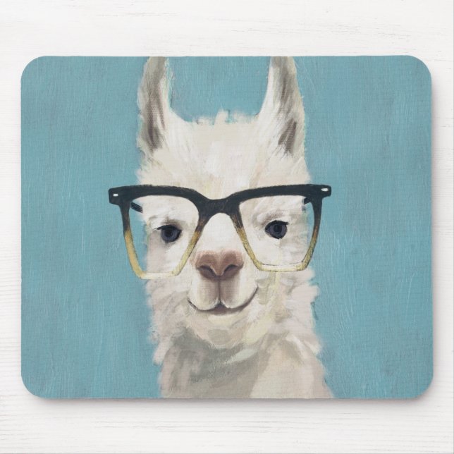 Llama Specs - Square Mouse Pad (Front)
