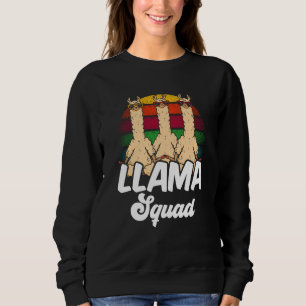 Llama Squad Animal Cute Llamas Sayings Sweatshirt