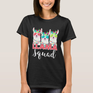 Llama Squad Artwork Retro 80s Style  Alpaca T-Shirt