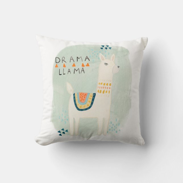 Llama Squad - Drama Llama Cushion (Front)
