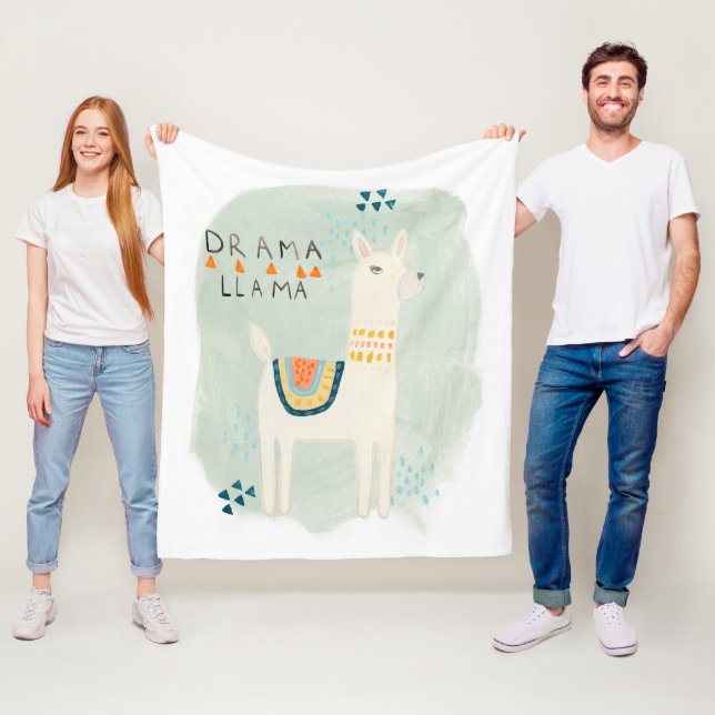 Llama Squad - Drama Llama Fleece Blanket (In Situ)