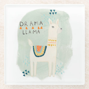 Llama Squad - Drama Llama Glass Coaster