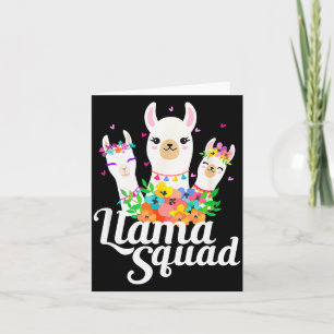 Llama Squad Funny Cute Llama Matching  Card