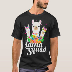 Llama Squad Funny Cute Llama Matching  T-Shirt