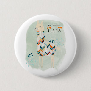 Llama Squad - No Prob-llama 6 Cm Round Badge