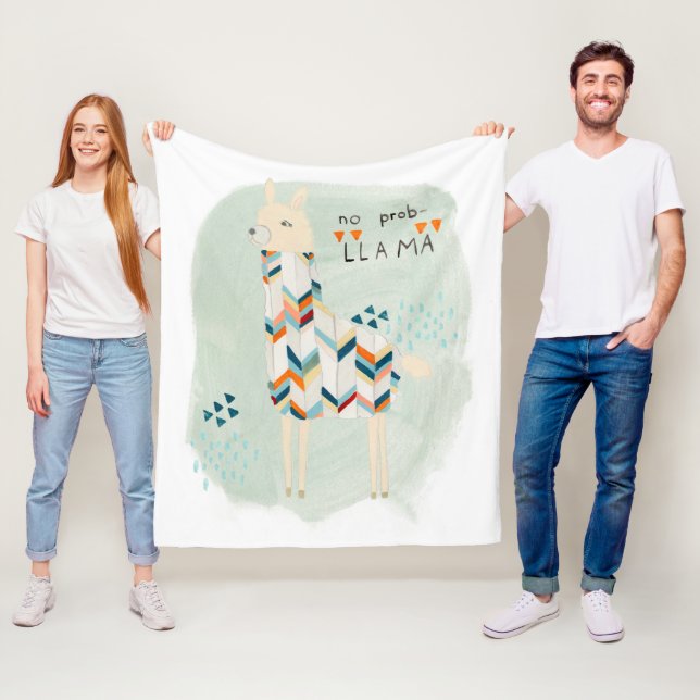 Llama Squad - No Prob-llama Fleece Blanket (In Situ)