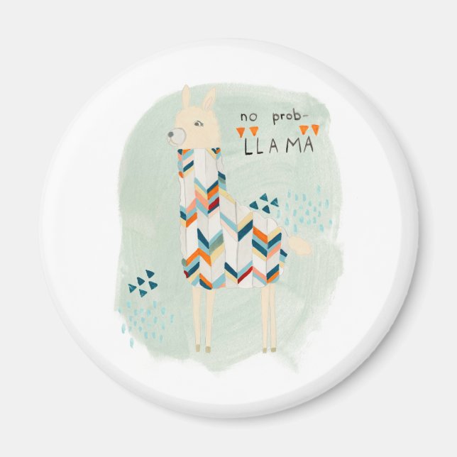 Llama Squad - No Prob-llama Magnet (Front)