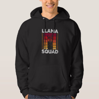 Llama Squad Retro Vintage Hoodie