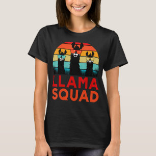 Llama Squad Sunglasses Cool Llamas Vintage T-Shirt
