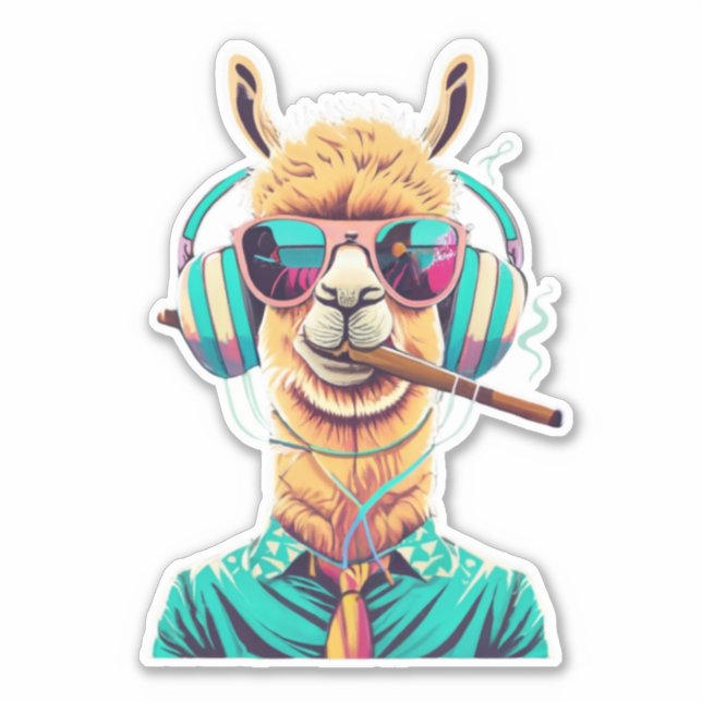 Llama Sticker, beautiful Classic Stickers (Front)