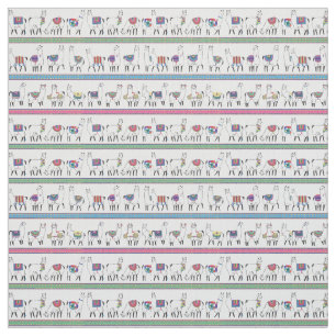Llama Stripe Pattern Fabric