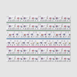 Llama Stripe Pattern Tissue Paper