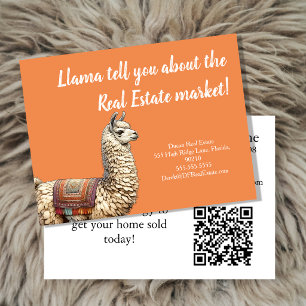 llama tell you how much real estate marketing sell postcard