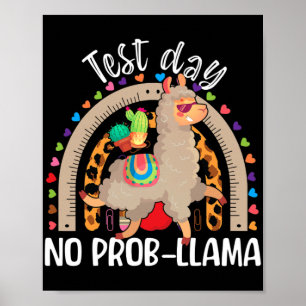 Llama Test Day May 2024 No Prob-llama Llama Teache Poster