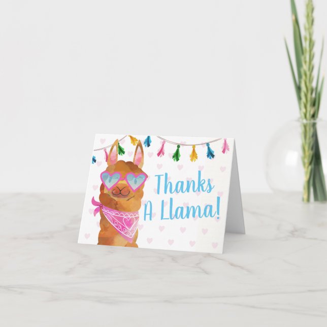 Llama Thank You Note Cards (Front)
