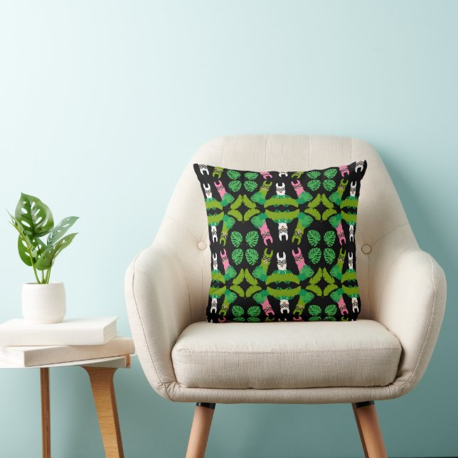 Llama Themed Print Cushion (Chair)