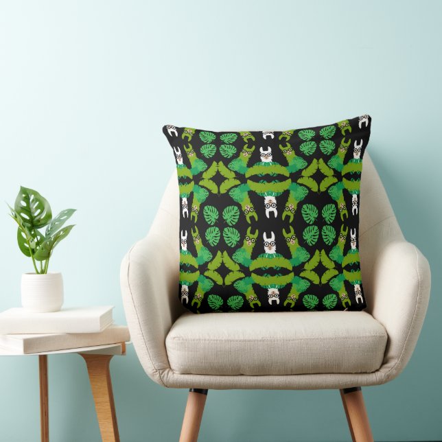 Llama Themed Print Cushion (Chair)