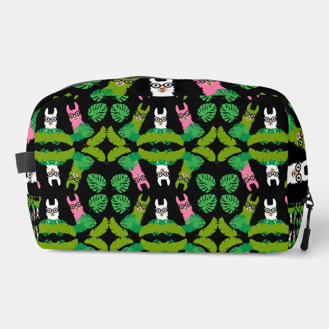 Llama Themed Print Dopp Kit (Front)