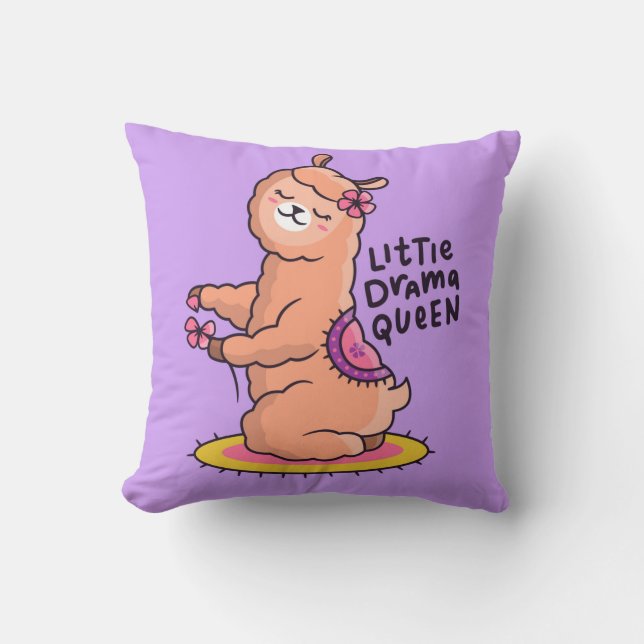 Llama  throw pillow (Front)