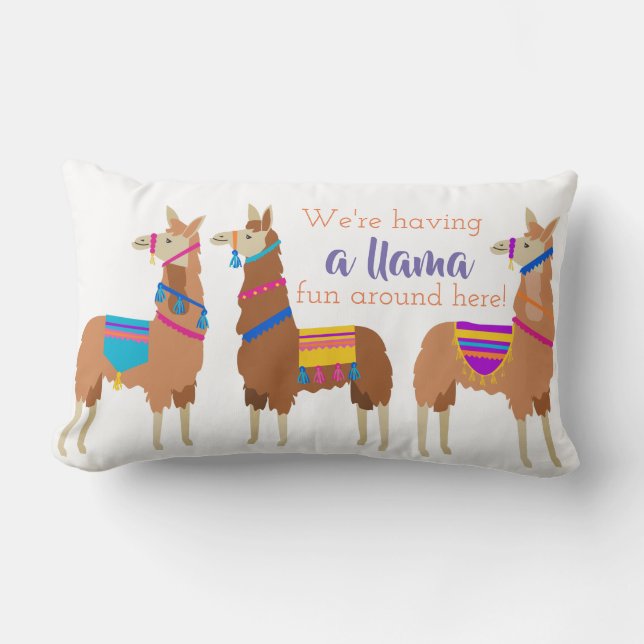 Llama throw Pillow (Front)