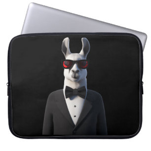 Llama Tux Sunglasses Laptop Sleeve
