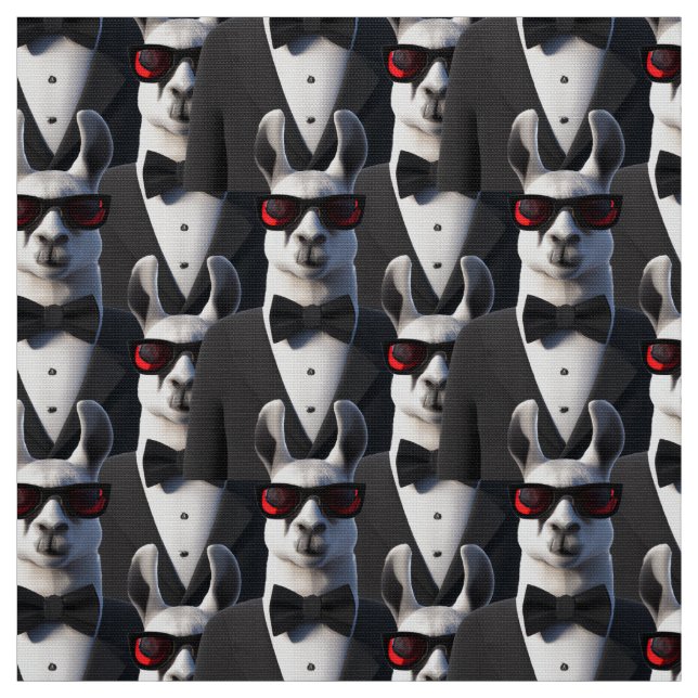 Llama Tux Sunglasses Pattern Fabric (Swatch)