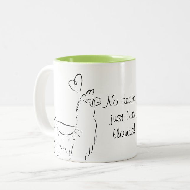 Llama Two-Tone Coffee Mug (Front Left)