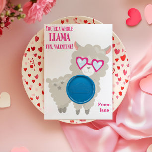 Llama Valentine's Play doh gift card