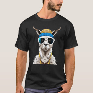 Llama Vibes: Stay Cool and Llama-tastic Sunglasses T-Shirt