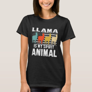 Llama Vintage American Flag Spirit Animal T-Shirt