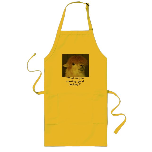 LLama "What are you cooking, good looking?" Long Apron (Front)