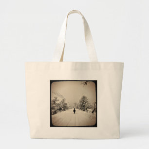llama winter large tote bag