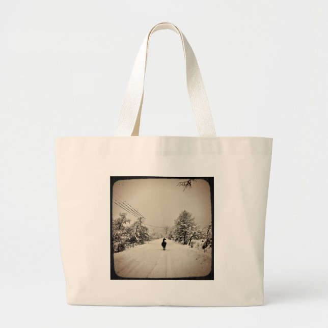 llama winter large tote bag (Front)