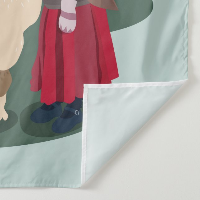 Llama with her little girl wall art tapestry (Detail)