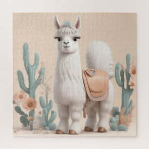 Llama with Saddle in the Desert Jigsaw Puzzle