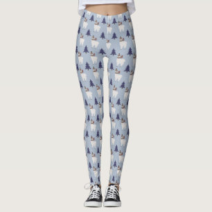 "Llama Wonderland" Christmas Holiday Leggings
