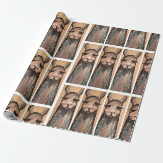 llama wrapping paper