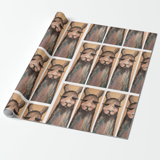 llama wrapping paper (Unrolled)