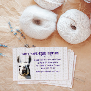 Llama Yarn Shop Fibre Seller Business Card