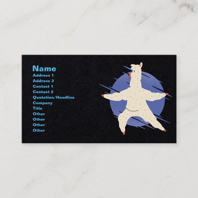 Llama Yoga Business Card (Front)