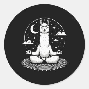 Llama Yoga Lamaste Namaste Meditation Classic Round Sticker