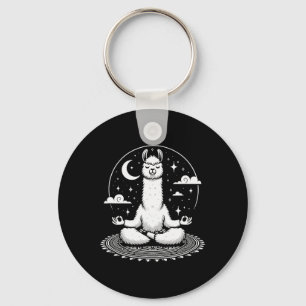 Llama Yoga Lamaste Namaste Meditation Key Ring