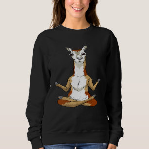 Llama Yoga LLamaste Love Animal Yogi Meditating Po Sweatshirt