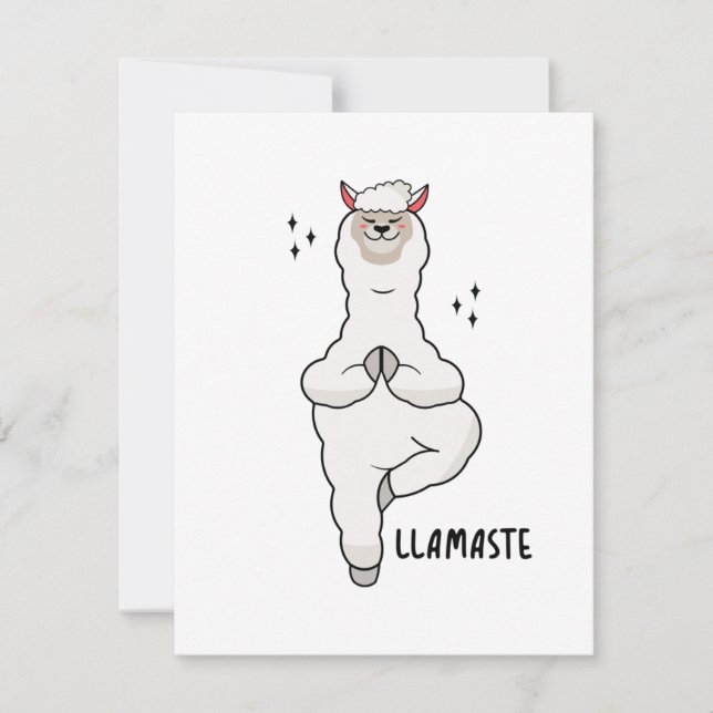 Llama Yoga Pose With Llamaste (Front)